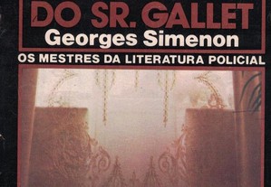 Maigret e a Morte do Sr. Gallet de Georges Simenon