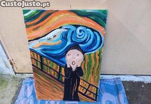 Quadro de Parede Pintado  Mo 70 cm
