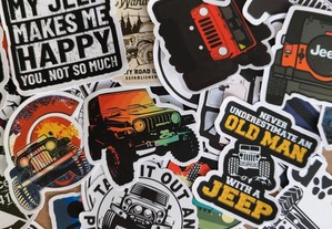 50 Autocolantes Stickers Jeep Carros