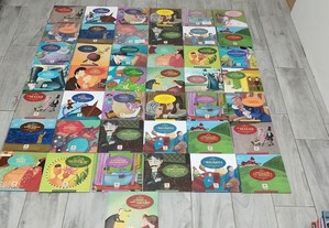 Várias coleções de livros infantis didáticos