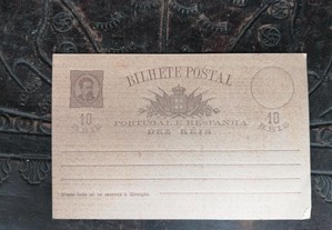 bilhete postal 10 reis de 1890