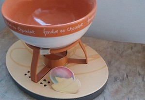 Taça para fondue de chocolate.