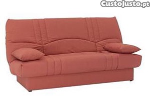 Sofá clic clac 3 lugares castanho