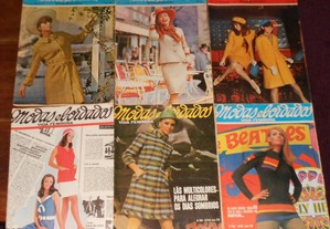 Revistas antigas vintage roupa Modas e Bordados anos 67 / 68 / 69