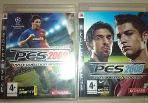 Jogos PS3: Pes 2008 e Pes 2009