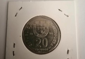 Colecção completa de 8 moedas de 20 escudos, cupro níquel