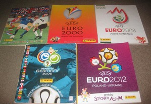 5 Cadernetas de Europeus e Mundiais de Futebol