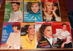 Revistas antigas vintage roupa moda Femmes Aujourdhui ano 1975 / 81