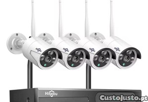 Sistema de Videovigilância CCTV NVR Wi-Fi 4 Câmaras 5MP HISEEU (NOVO)