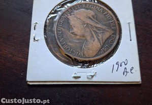 Moeda one peny 1900