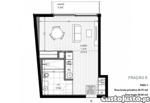 Apartamento T0, Com Piscina, Ao Hospital De São...