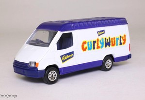 Ford Transit Van 1992 (bico de pato) Cadburys Curly Wurly - Corgi - esc.aprox.1/43