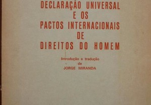 Jorge Miranda, A declaração universal e os pactos internacionais de direitos do homem