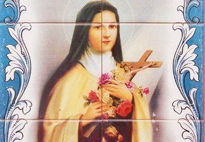 Quadro Imagem de Santa Teresa em Azulejos ENTREGA JÁ