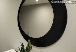 Espelho oval moderno preto