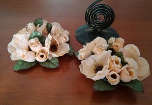 3 Bases de flores para castiçais
