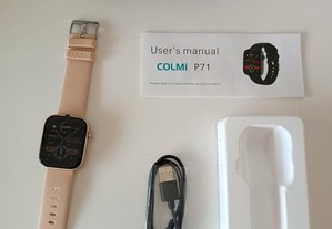 Smartwatch Dourado COLMI / Chamada Por Voz / Ecrã 1.9 / IP68 (NOVO)