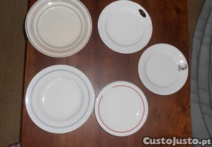 Pratos antigos diversos Maiaporce, SPAL, CBL, brasileira, Alcobaça