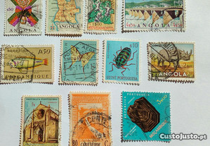 11 selos ex colônias Portuguesas