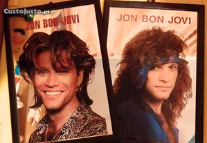 Quadros espelhados do Jon Bon Jovi ,Anos 90/música, Vintage.