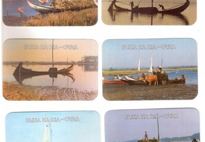 Coleção completa e numerada de 12 calendários sobre Faina no Rio Ovar 1987