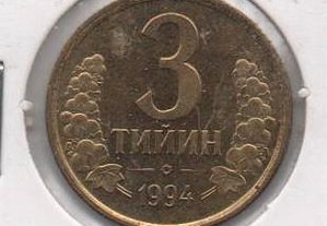Uzbequistão - 3 Tiyin 1994 - soberba