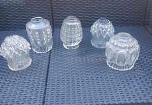 Globos vidro candeeiros antigos