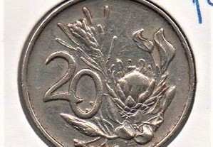 África do Sul - 20 Cent 1972 - bela