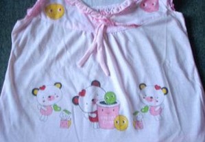 Pijama em algodão cor rosa tamanho M