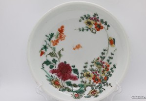 Prato fundo ramos florais XIX em Porcelana Chinesa