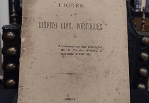 Lições de Direito Civil Português 1897 Dr Teixeira D´Abreu