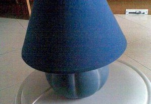 candeeiro mesa azul
