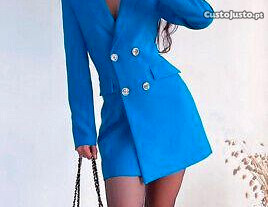Blazer vestido azulão da Zara novo com etiqueta