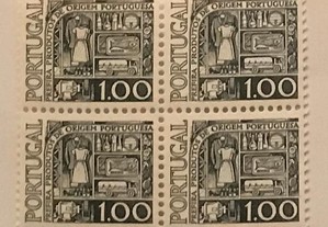 Quadra selos Apoio à Produção Nacional - 1976