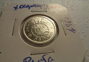 Moeda 5$00 1960 Prata Moçambique UNC