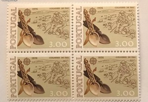 Quadra selos CEPT Europa Artesanato - 1976