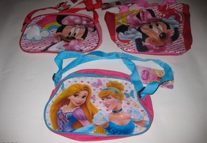 3 sacolas para criança/Minnie/Princesas/Novo!