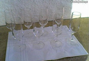 8 copos de champanhe (NOVOS)