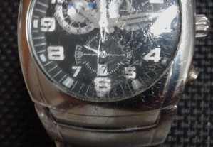 Relógio com bracelete aço, conómetro, data, LOTUS
