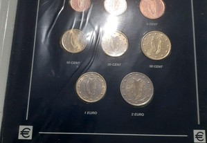 As 8 primeiras moedas d euros da Irlanda