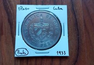 Moeda 1 Peso 1933 Cuba