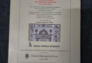 Algumas Obras de André de Resende-Vol. I (1531-1551)-Évora