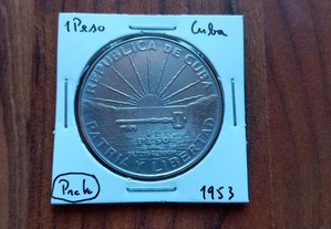 Moeda 1 Peso 1953 Cuba