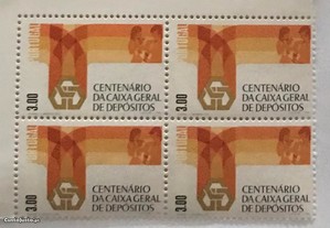 Quadra selos Cent. Caixa Geral de Depósitos - 1976