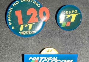 Pins antigos da Portugal Telecom