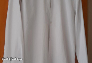Camisa original Hugo Boss cor branco tamanho 40 - Semi-Nova