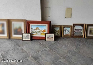 8 quadros (6 pintados à mão)