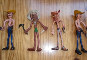 Bonecos Cowboys em PVC - Vintage