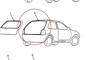 NOVO - Borracha da Mala - Opel Corsa B 3 portas