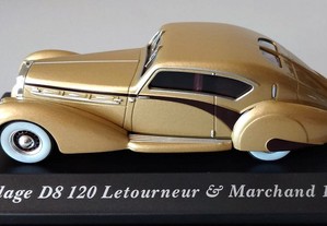 * Miniatura 1:43 "Colecção Carros Clássicos" Delage D8 120 Letour & Marchand 1939